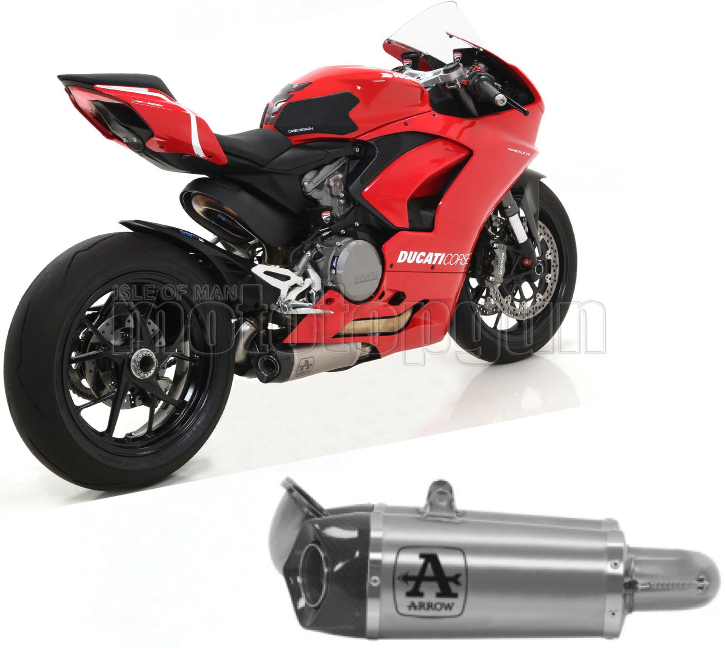 SCARICO COMPLETO OMOLOGATO CATALIZZATO BOMB ARROW WORKS IN TITANIO CON FONDELLO IN CARBY COMPATIBILE CON DUCATI PANIGALE V2 20/23