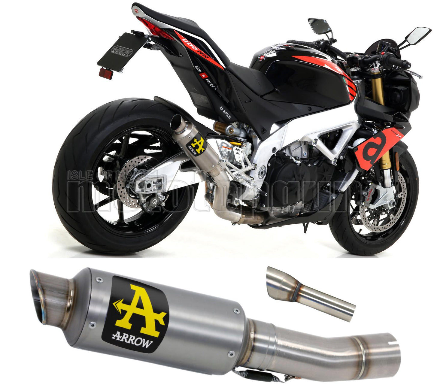 SCARICO COMPLETO OMOLOGATO CATALIZZATO ALTO ARROW GP2 GP-2 IN TITANIO CON FONDELLO IN TITANIO COMPATIBILE CON APRILIA TUONO V4-R APRC 11/15