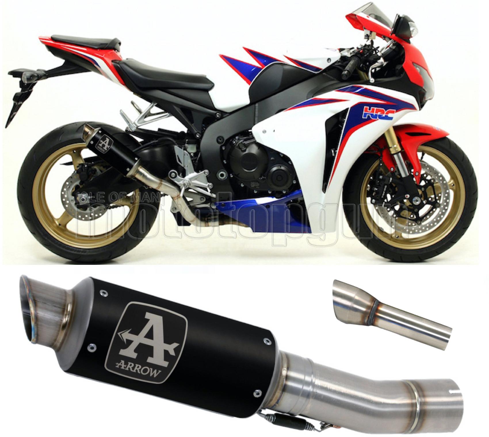 SCARICO COMPLETO OMOLOGATO CATALIZZATO ALTO ARROW GP2 GP-2 IN NICHROM NERO CON FONDELLO IN INOX COMPATIBILE CON HONDA CBR 1000 RR 08/13