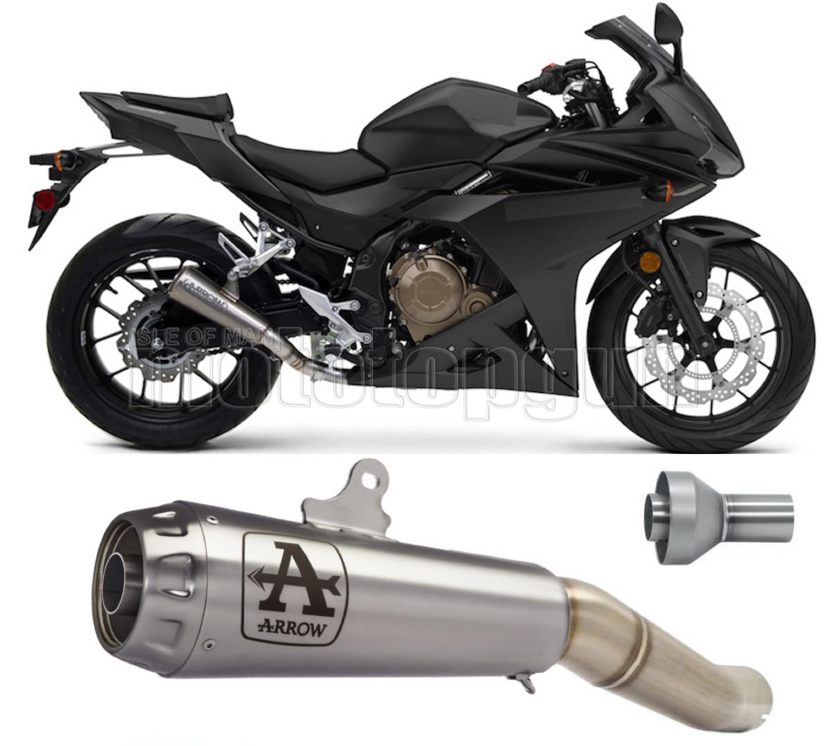 SCARICO COMPLETO OMOLOGATO CATALIZZATO BASSO ARROW PRO-RACE IN NICHROM CON FONDELLO IN INOX COMPATIBILE CON HONDA CBR 500 R 16/18