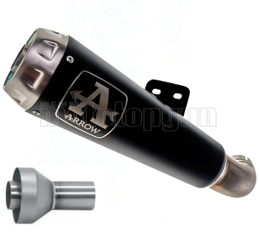 SCARICO COMPLETO OMOLOGATO CATALIZZATO BASSO ARROW PRO-RACE IN NICHROM NERO CON FONDELLO IN INOX COMPATIBILE CON HONDA CB 500 F 16/18