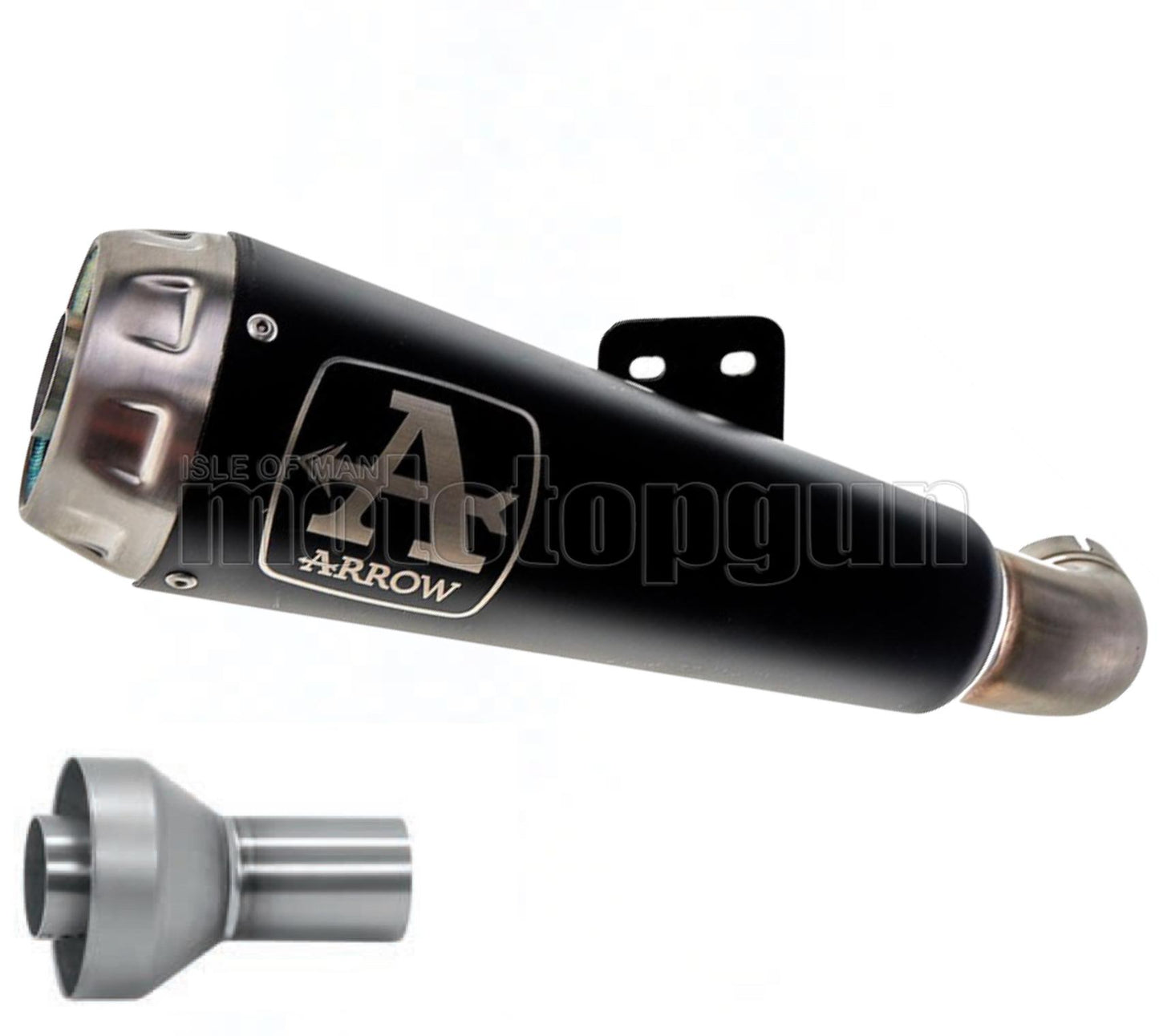 SCARICO COMPLETO OMOLOGATO CATALIZZATO BASSO ARROW PRO-RACE IN NICHROM NERO CON FONDELLO IN INOX COMPATIBILE CON HONDA CBR 500 R 16/18