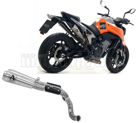 SCARICO COMPLETO OMOLOGATO CATALIZZATO ARROW PRO-RACE IN TITANIO CON FONDELLO IN TITANIO COMPATIBILE CON KTM 790 DUKE 18/20