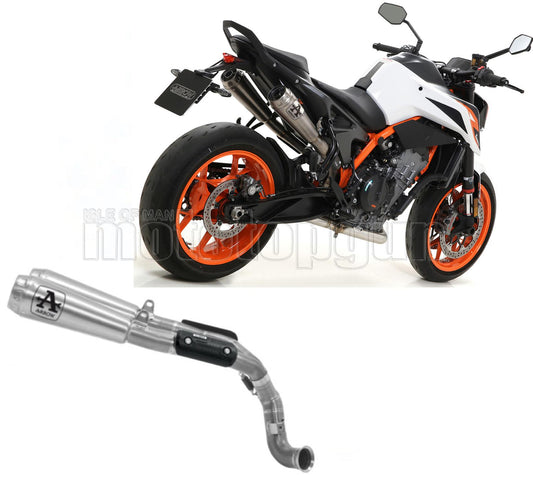 SCARICO COMPLETO OMOLOGATO CATALIZZATO ARROW PRO-RACE IN NICHROM CON FONDELLO IN INOX COMPATIBILE CON KTM 890 DUKE R 20/23