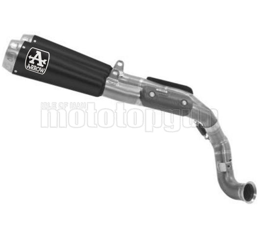 SCARICO COMPLETO OMOLOGATO CATALIZZATO ARROW PRO-RACE IN NICHROM NERO CON FONDELLO IN INOX COMPATIBILE CON KTM 890 DUKE R 20/23