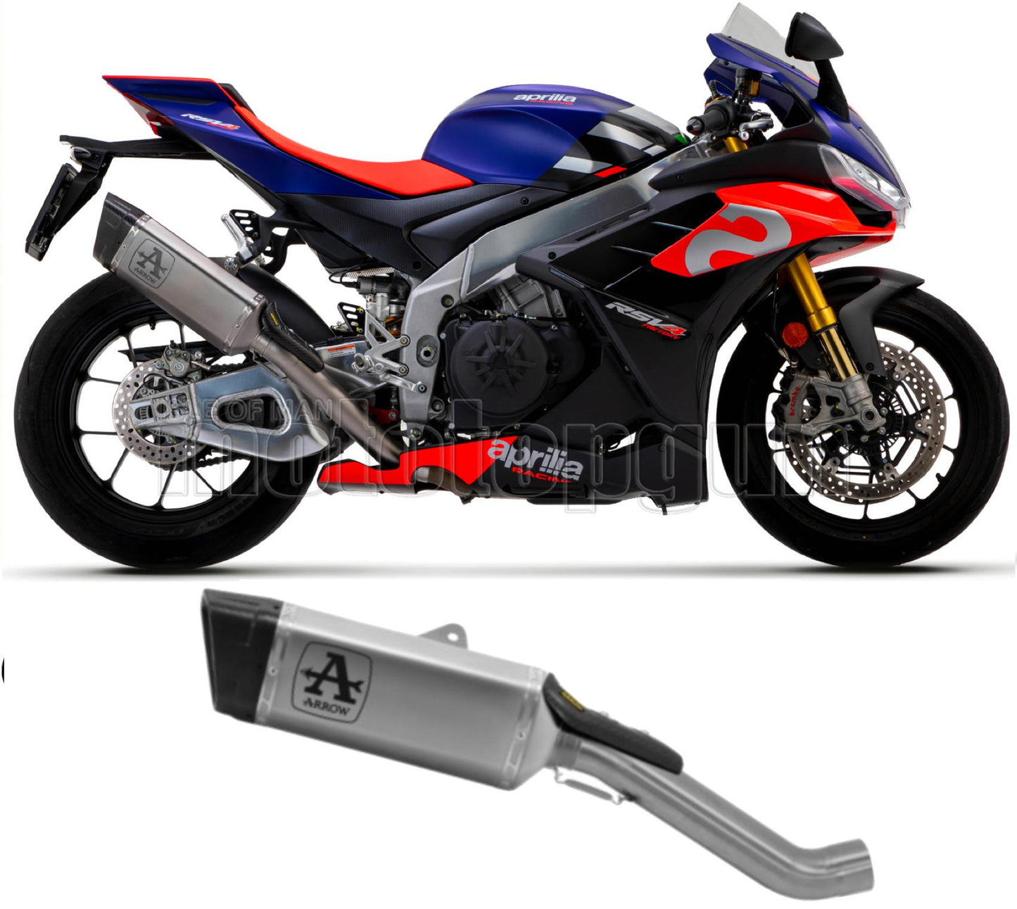 SCARICO COMPLETO OMOLOGATO CATALIZZATO ALTO ARROW PISTA IN TITANIO CON FONDELLO IN CARBY COMPATIBILE CON APRILIA RSV4 RSV-4 1100 FACTORY 21/23