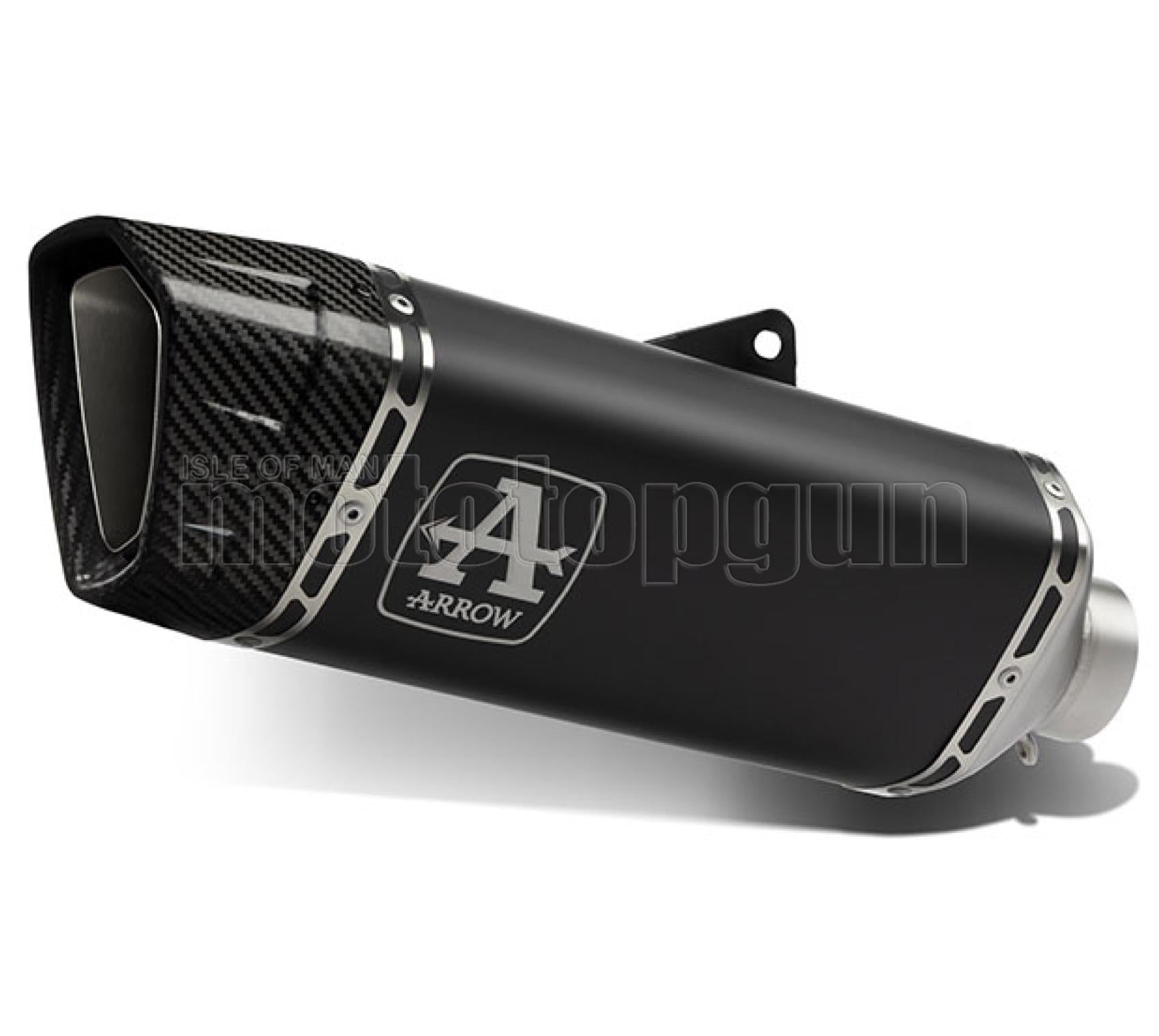 SCARICO COMPLETO OMOLOGATO CATALIZZATO ALTO ARROW PISTA IN TITANIO NERO CON FONDELLO IN CARBY COMPATIBILE CON APRILIA RSV4 RSV-4 1100 FACTORY 21/23