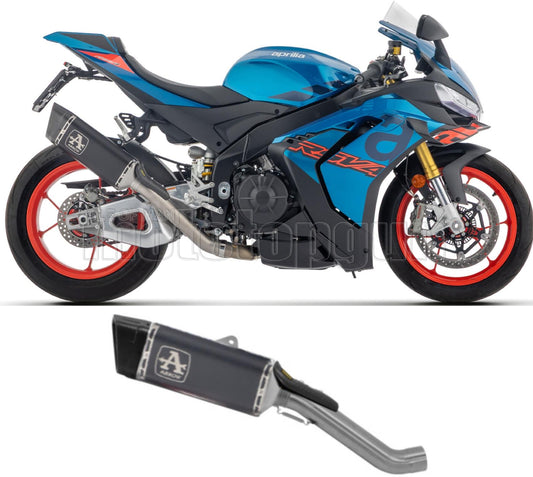 ARROW SCARICO RACE PISTA TITANIO NERO FONDELLO CARBY COMPATIBILE CON APRILIA RSV4 RSV-4 2025