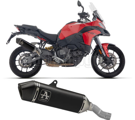 SCARICO RACE VELOCE TITANIO NERO FONDELLO CARBY COMPATIBILE CON DUCATI MULTISTRADA V2 / S E5+ 2025