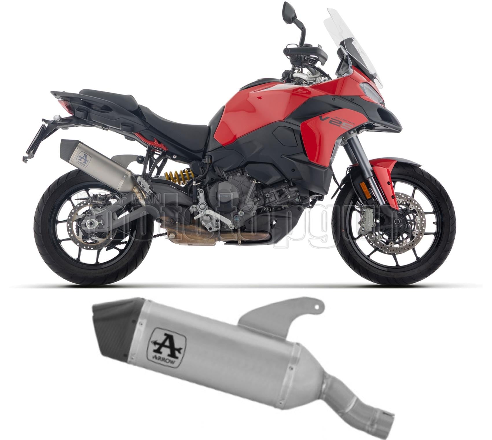 SCARICO RACE VELOCE TITANIO FONDELLO CARBY COMPATIBILE CON DUCATI MULTISTRADA V2 / S E5+ 2025