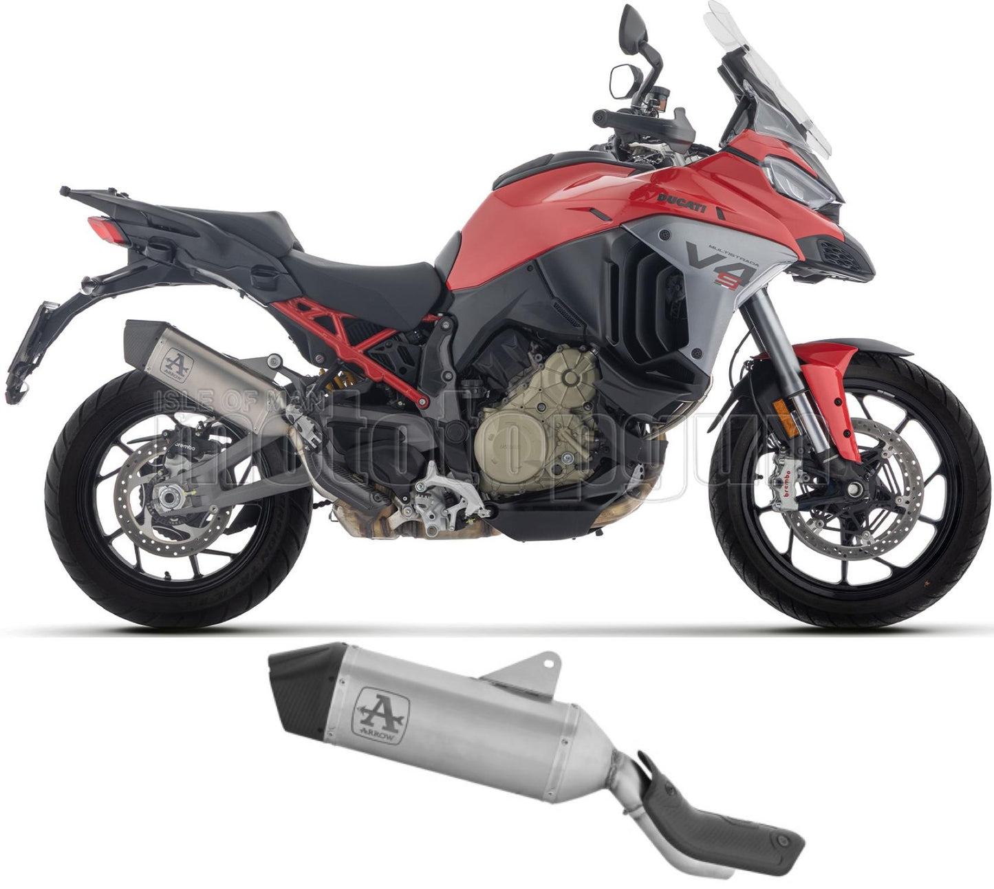 SCARICO RACE VELOCE TITANIO FONDELLO CARBY COMPATIBILE CON DUCATI MULTISTRADA V4 / S E5+ 2025