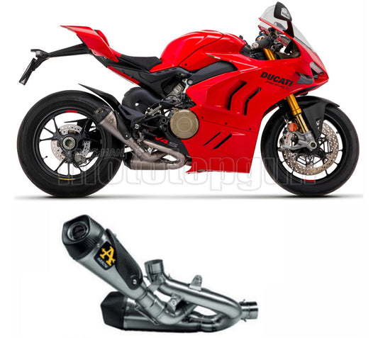 SCARICO COMPLETO OMOLOGATO CATALIZZATO BOMB ARROW WORKS IN TITANIO CON FONDELLO IN CARBY COMPATIBILE CON DUCATI PANIGALE V4 18/23