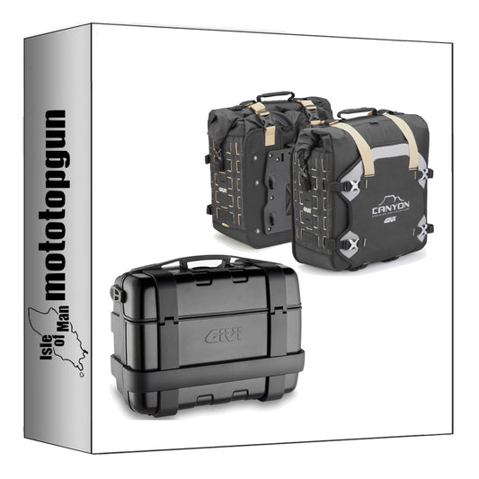 GIVI BAULETTO TRK33B + BORSE LATERALI GRT709B TREKKER CANYON NERO 103 LT + ATACCO COMPATIBILE CON SUZUKI GSR 600 06/11