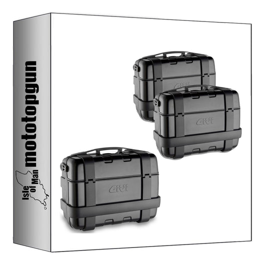 GIVI BAULETTO TRK33B + VALIGIE LATERALI TRK33BPACK2 TREKKER NERO 99 LT + ATACCO COMPATIBILE CON HONDA NX 500 2024