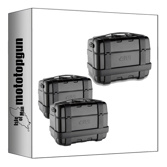 GIVI BAULETTO TRK46B + VALIGIE LATERALI TRK46BPACK2 TREKKER NERO 138 LT + ATACCO COMPATIBILE CON SUZUKI BURGMAN 650 / EXECUTIVE 13/20