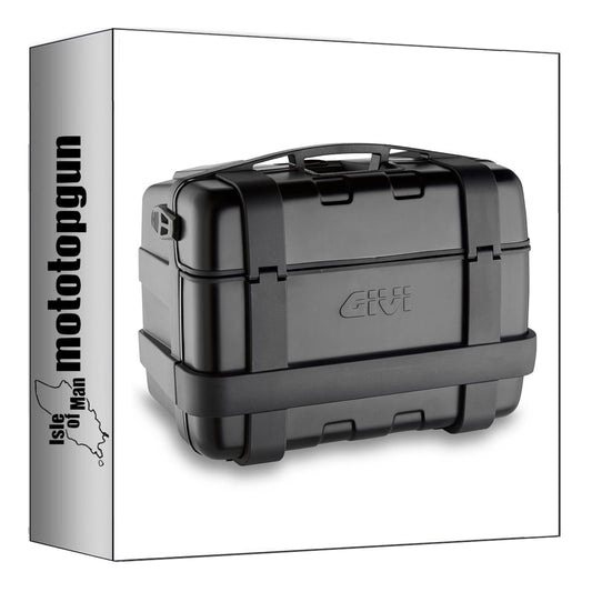 GIVI BAULETTO MONOKEY TREKKER ALLUMINIO NERO 46 LT PER PORTAPACCHI ORIGINALE + ATACCO COMPATIBILE CON BMW C 400 GT 19/24