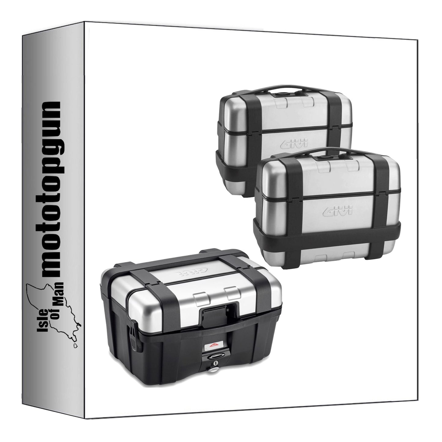 GIVI BAULETTO TRK46N + VALIGIE LATERALI TRK46PACK2 TREKKER 138 LT + ATACCO COMPATIBILE CON TRIUMPH TIGER SPORT 660 22/24