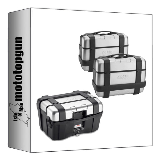 GIVI BAULETTO TRK46N + VALIGIE LATERALI TRK46PACK2 TREKKER 138 LT + ATACCO COMPATIBILE CON SUZUKI BURGMAN 650 / EXECUTIVE 13/20