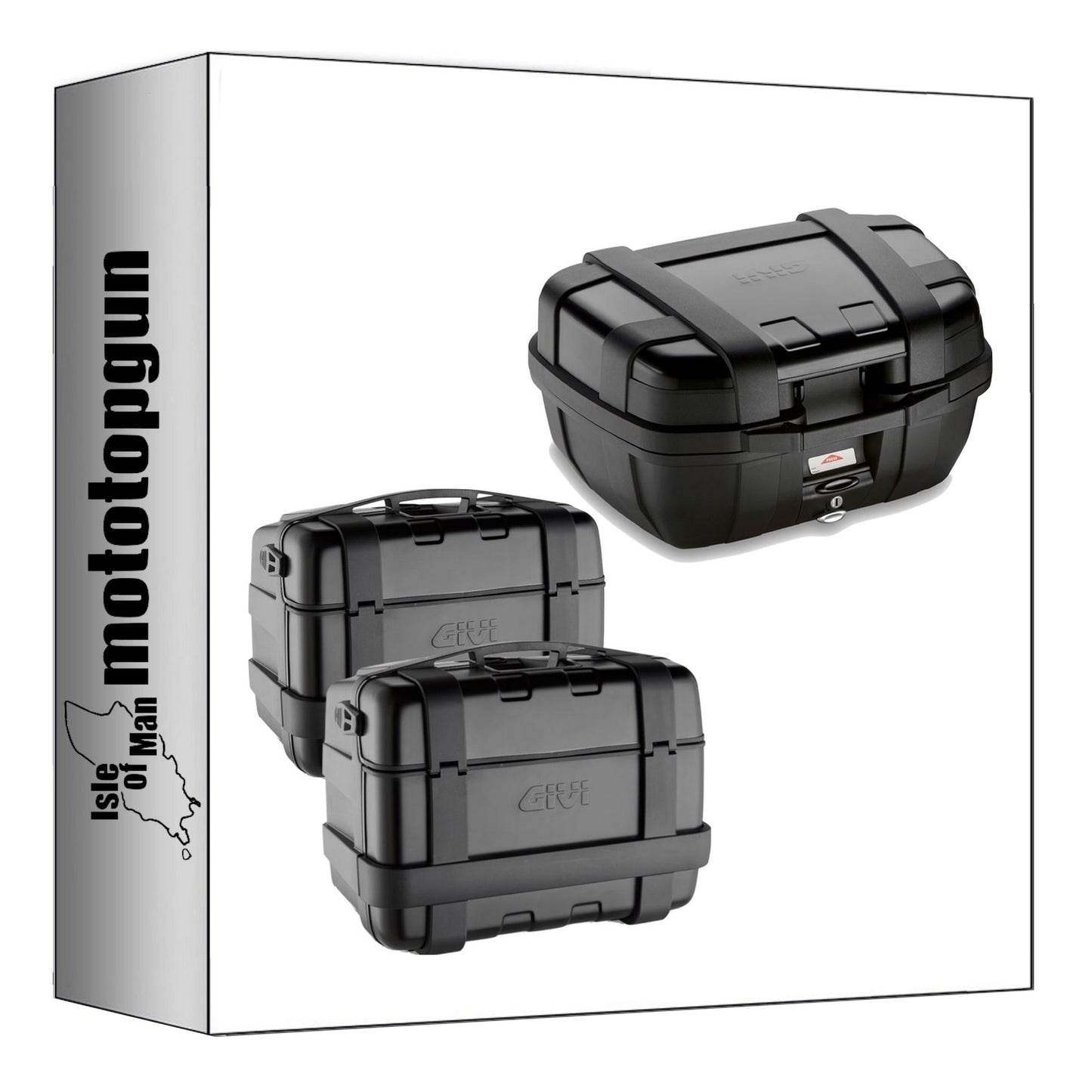 GIVI BAULETTO TRK52B + VALIGIE LATERALI TRK46BPACK2 TREKKER NERO 144 LT + ATACCO COMPATIBILE CON HONDA NC 700 S 12/13