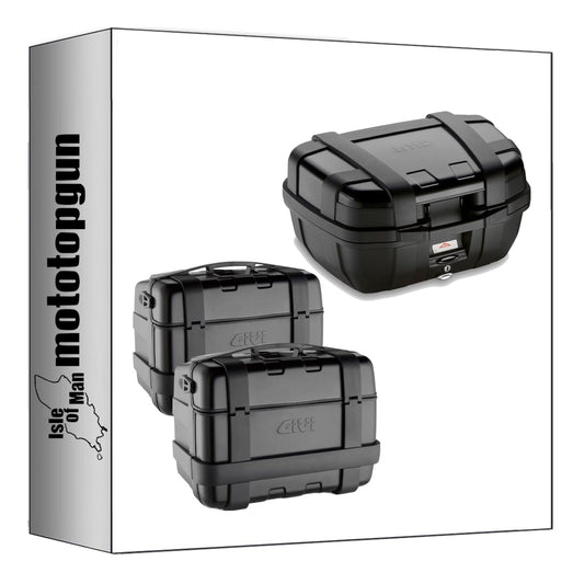 GIVI BAULETTO TRK52B + VALIGIE LATERALI TRK46BPACK2 TREKKER NERO 144 LT + ATACCO COMPATIBILE CON BMW F 900 GS 2024