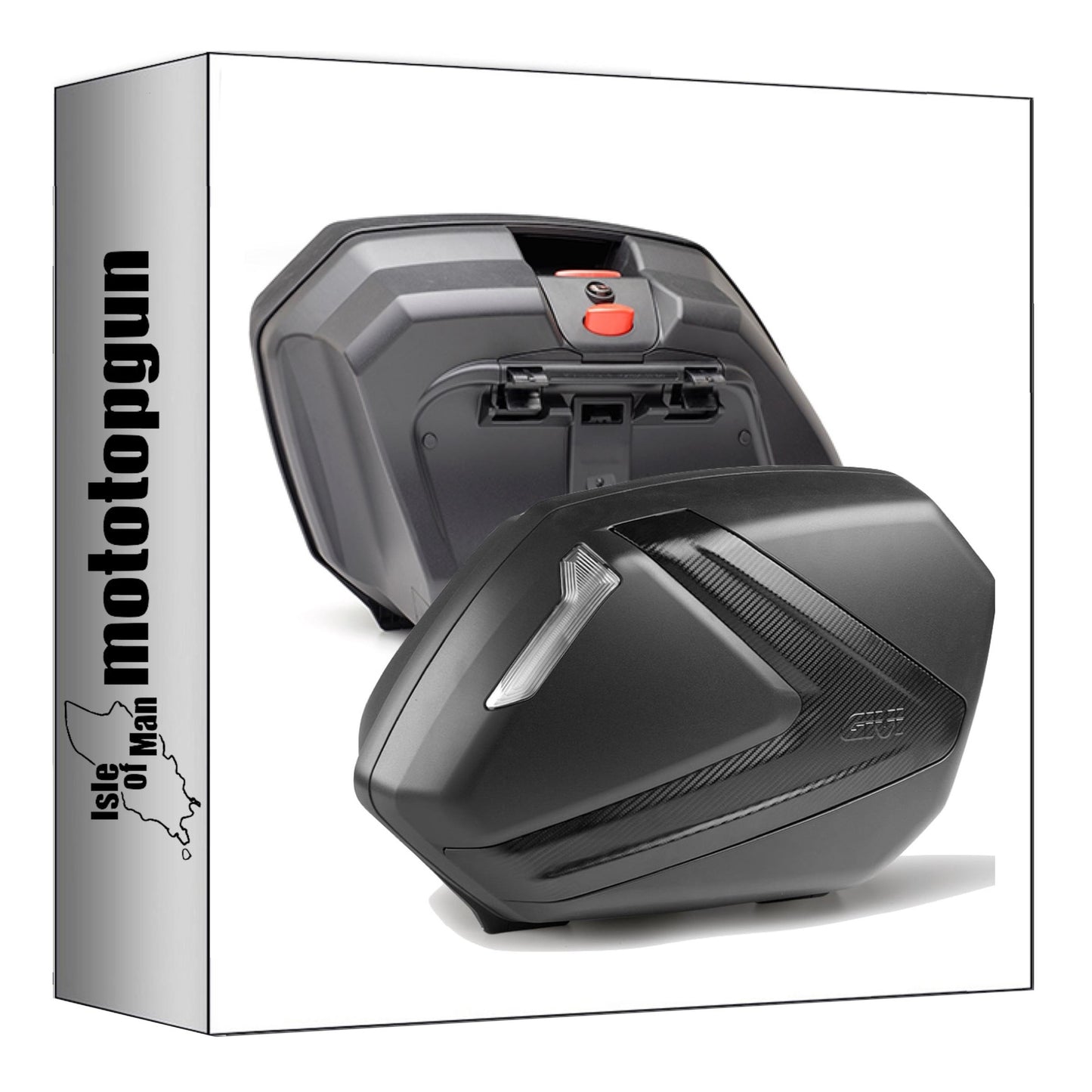 GIVI VALIGIE LATERALI V37NNT MONOKEY SIDE CARBON LOOK TECH 74 LT + ATACCO COMPATIBILE CON KAWASAKI ZX 14 06/11