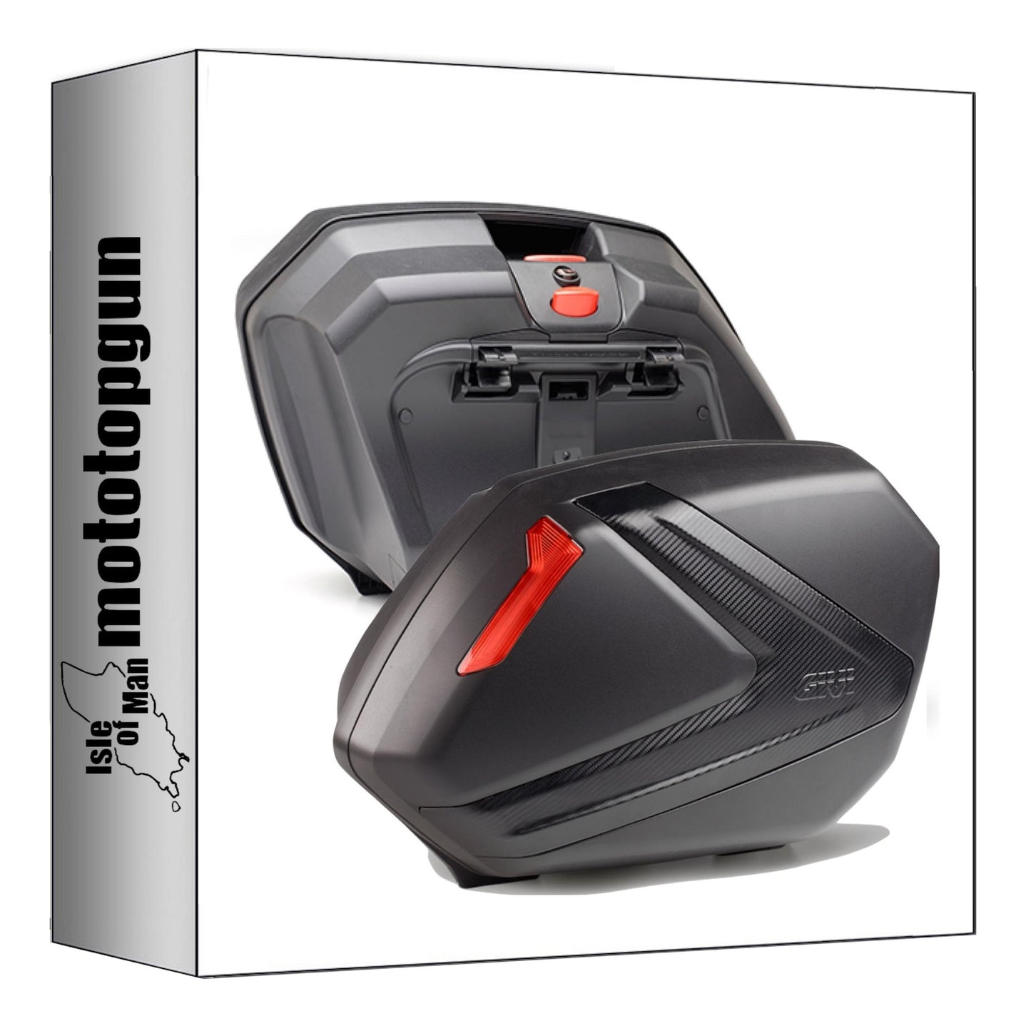 GIVI VALIGIE LATERALI V37NN MONOKEY SIDE CARBON LOOK 74 LT + ATACCO COMPATIBILE CON SUZUKI V-STROM 800SE 23/24
