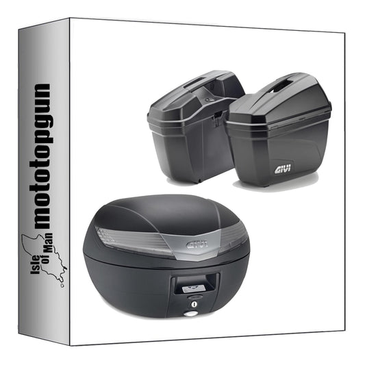 GIVI BAULETTO V40NT + VALIGIE LATERALI E22N NERO TECH 84 LT + ATACCO COMPATIBILE CON TRIUMPH BONNEVILLE T100 17/22