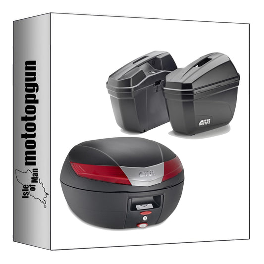 GIVI BAULETTO V40N + VALIGIE LATERALI E22N NERO 84 LT + ATACCO COMPATIBILE CON HONDA CB 500 X 13/16
