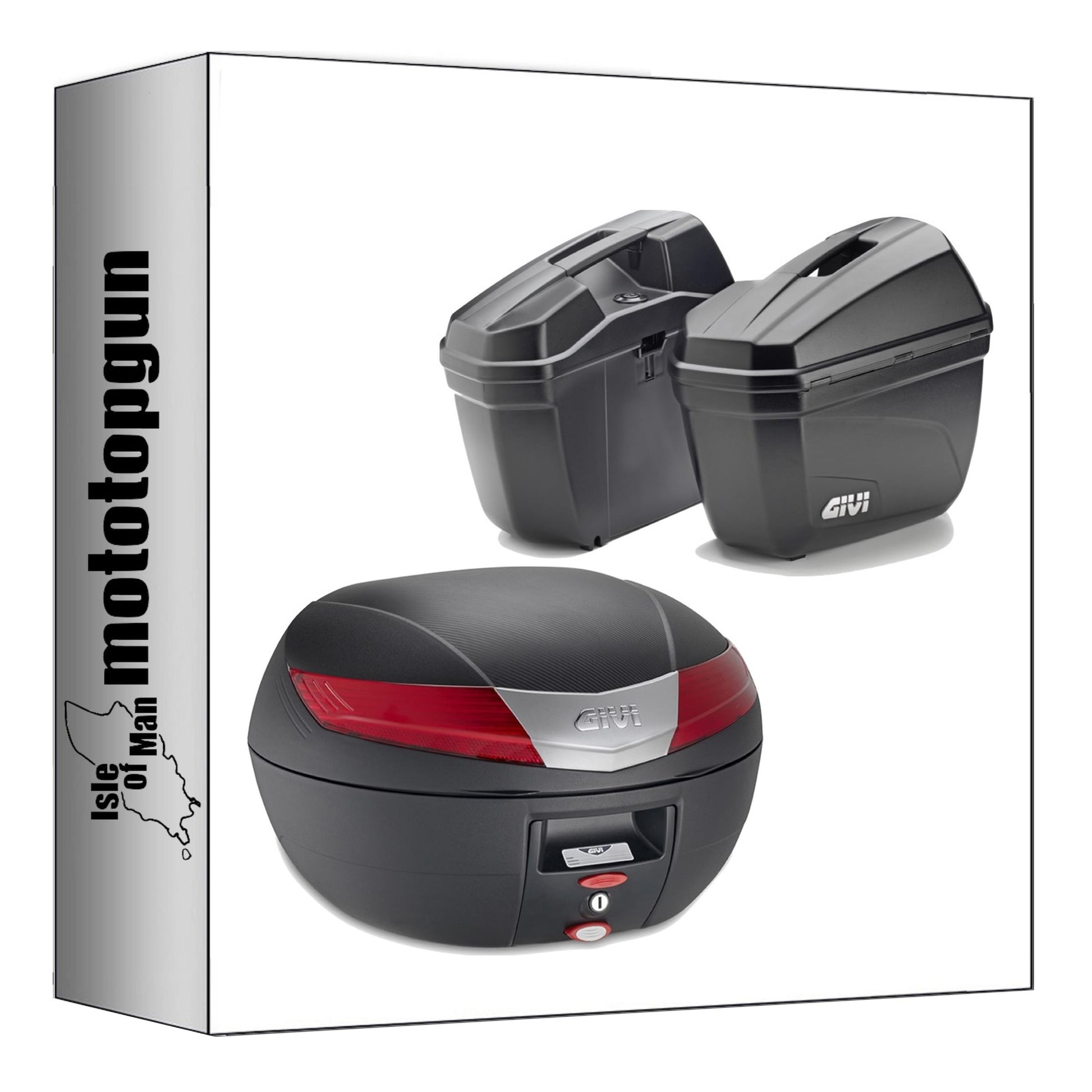 GIVI BAULETTO V40N + VALIGIE LATERALI E22N NERO 84 LT + ATACCO COMPATIBILE CON HONDA NC 750 X 16/20