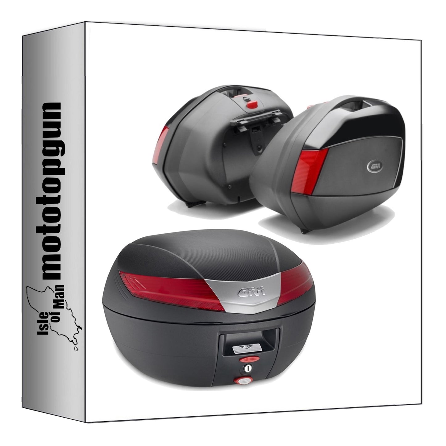 GIVI BAULETTO V40N + VALIGIE LATERALI V35N NERO 110 LT + ATACCO COMPATIBILE CON HONDA CBF 500 04/12
