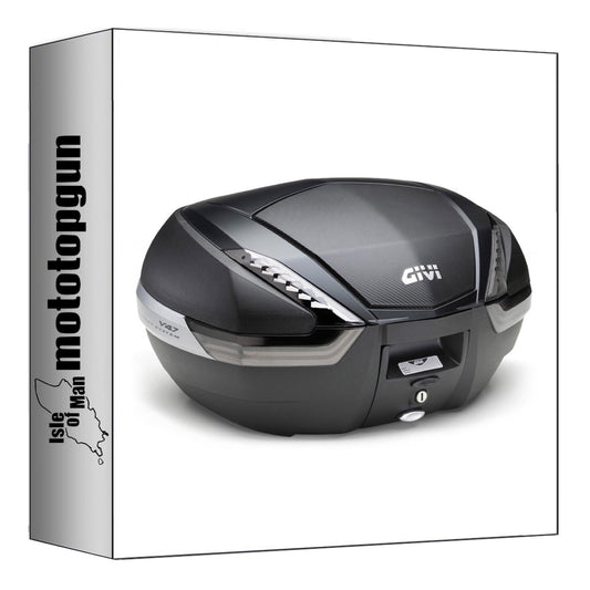 GIVI BAULETTO MONOKEY CARBON LOOK TECH 47 LT PER PORTAPACCHI ORIGINALE + ATACCO COMPATIBILE CON YAMAHA X-MAX 300 17/22