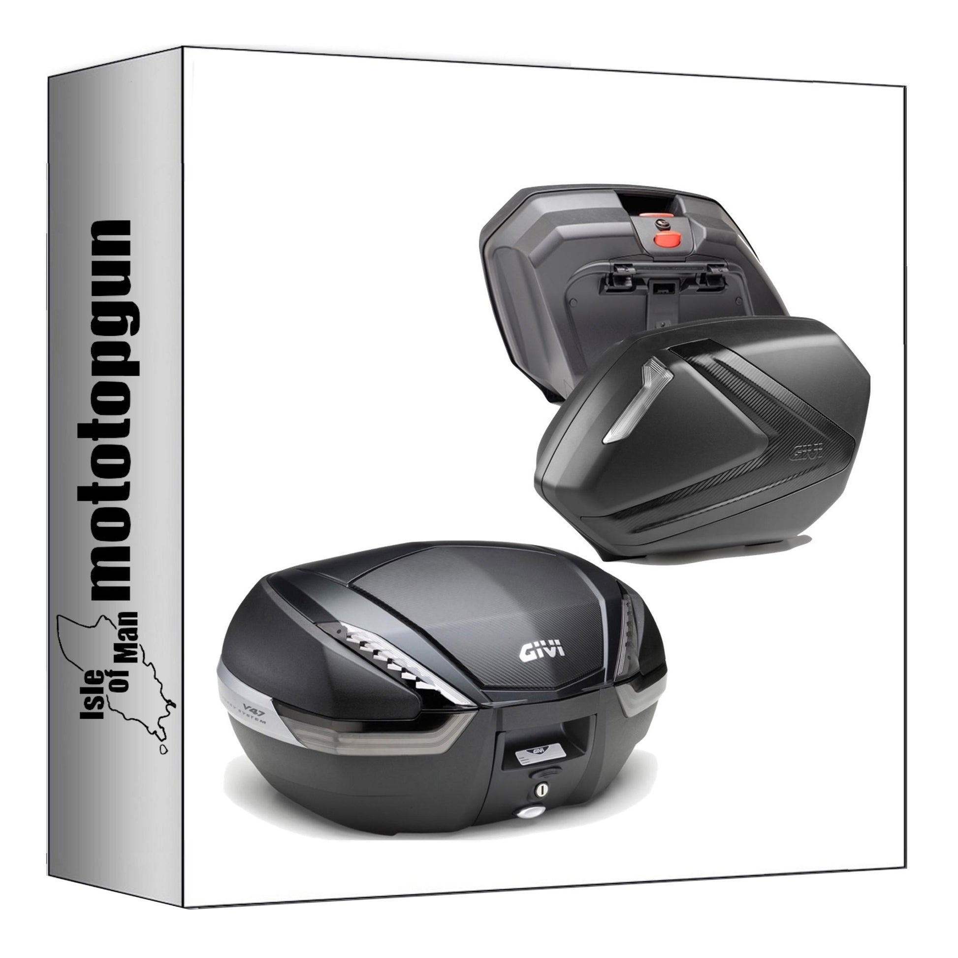 GIVI BAULETTO V47NNT + VALIGIE LATERALI V37NNT CARBON LOOK TECH 121 LT + ATACCO COMPATIBILE CON HONDA NX 500 2024