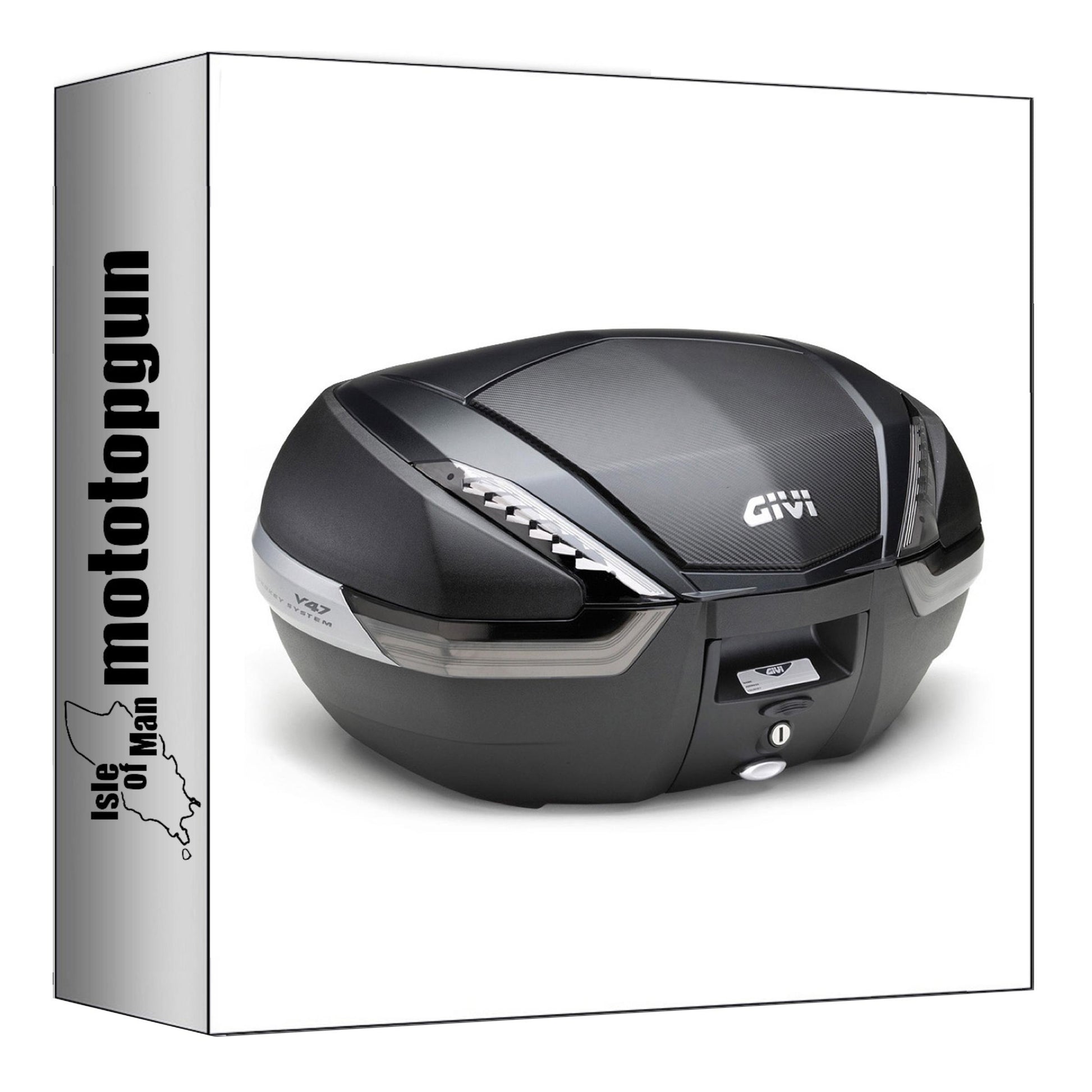 GIVI BAULETTO MONOKEY CARBON LOOK TECH 47 LT 6KG PER PORTAPACCHI ORIGINALE + ATACCO COMPATIBILE CON BMW R 1200 RS 15/18