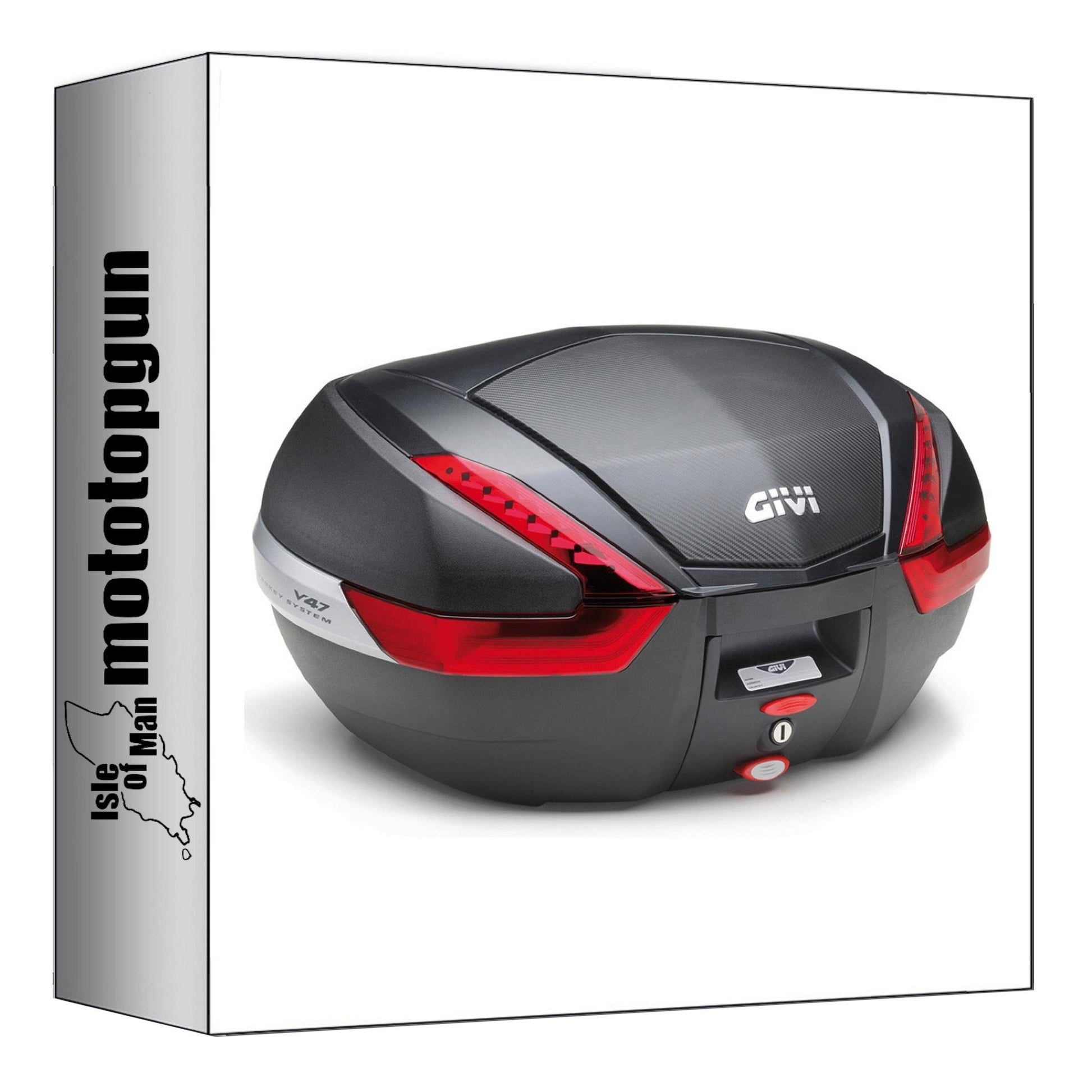 GIVI BAULETTO V47NN MONOKEY CARBON LOOK 47 LT + ATACCO COMPATIBILE CON SUZUKI DL 1000 V-STROM 14/16