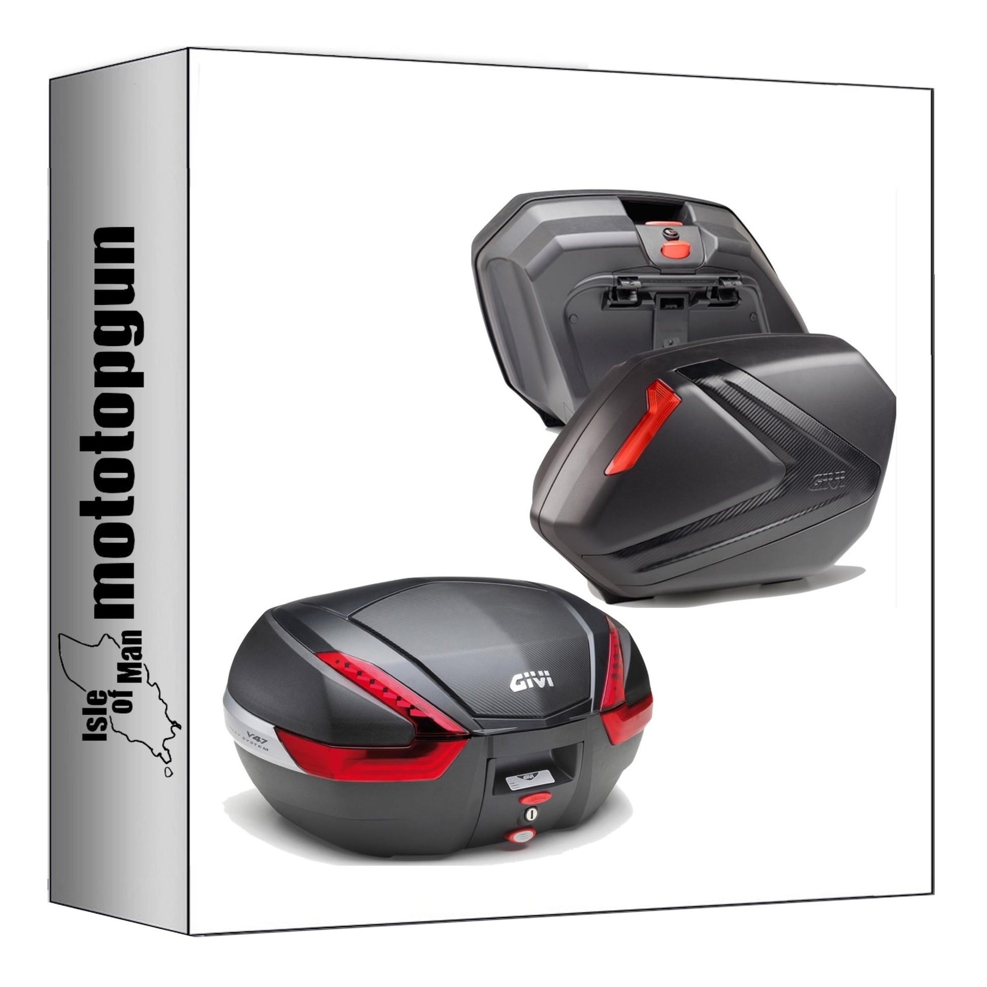 GIVI BAULETTO V47NN + VALIGIE LATERALI V37NN CARBON LOOK 121 LT + ATACCO COMPATIBILE CON KAWASAKI VERSYS 650 22/24