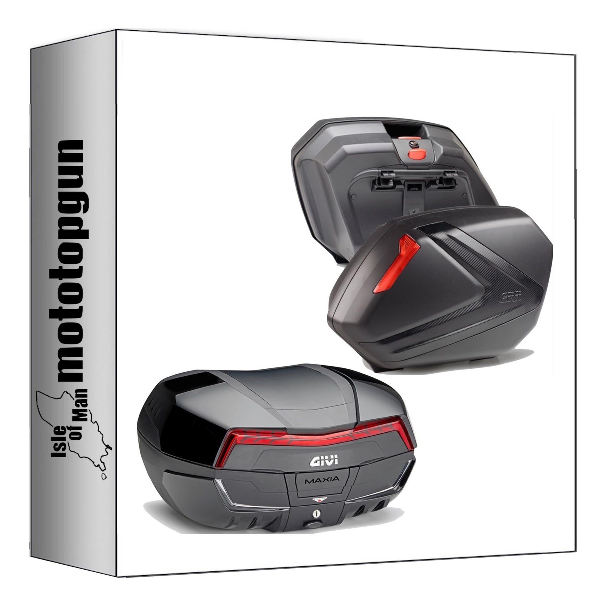 GIVI BAULETTO V58NNB + VALIGIE LATERALI V37NN MAXIA 5 CARBON LOOK 132 LT + ATACCO COMPATIBILE CON HONDA NC 750 X / DCT 14/15