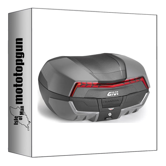 GIVI BAULETTO MONOKEY MAXIA 5 GRAFITE 58 LT PER PORTAPACCHI ORIGINALE + ATACCO COMPATIBILE CON HONDA FORZA 750 21/24