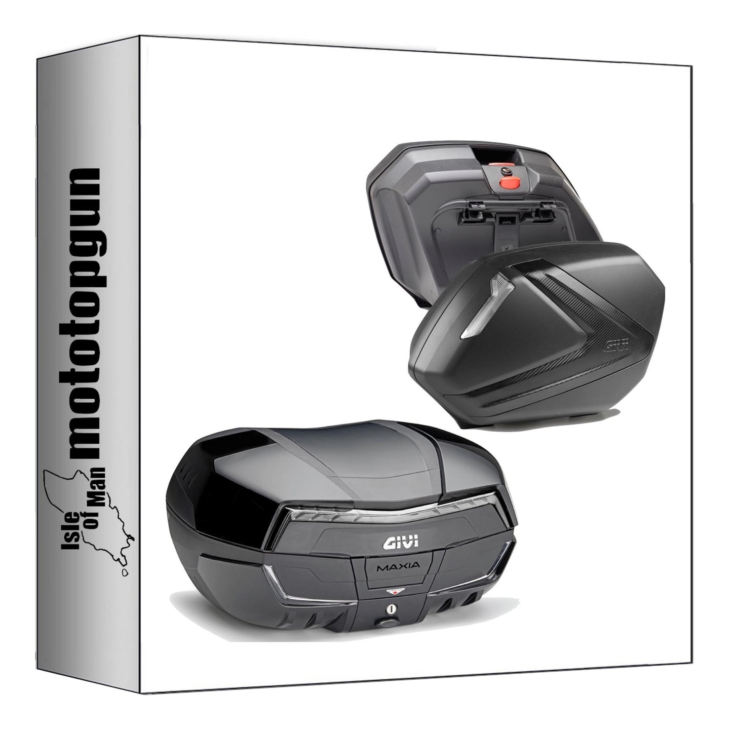 GIVI BAULETTO V58NNTB + VALIGIE LATERALI V37NNT MAXIA 5 CARBON LOOK TECH 132 LT + ATACCO COMPATIBILE CON HONDA CB 500 X 17/18
