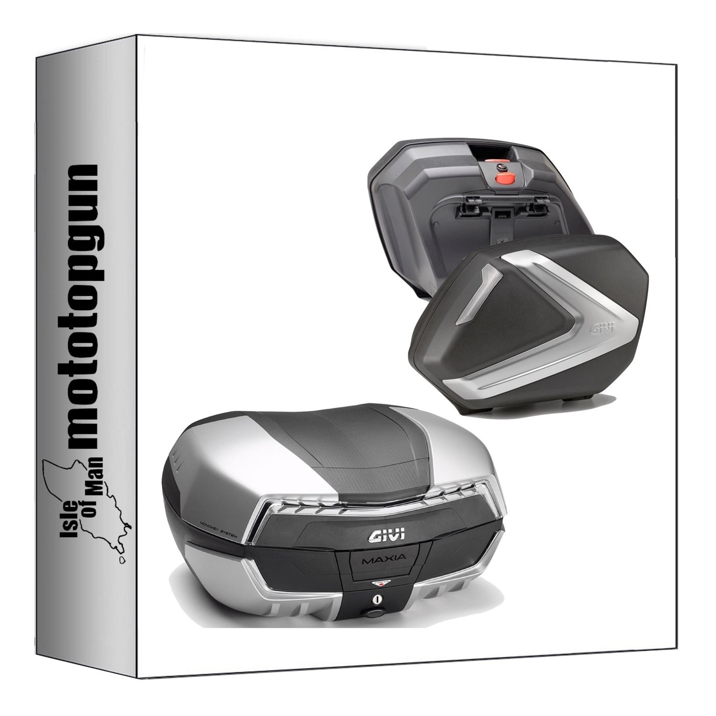 GIVI BAULETTO V58NT + VALIGIE LATERALI V37NT MAXIA 5 ARGENTO TECH 132 LT + ATACCO COMPATIBILE CON KAWASAKI VERSYS 650 15/21
