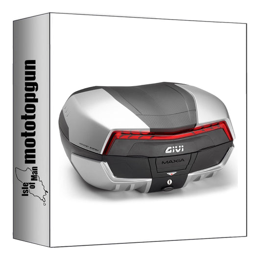 GIVI BAULETTO V58N MONOKEY MAXIA 5 ARGENTO 58 LT + ATACCO PER CFMOTO 800 MT 22/24