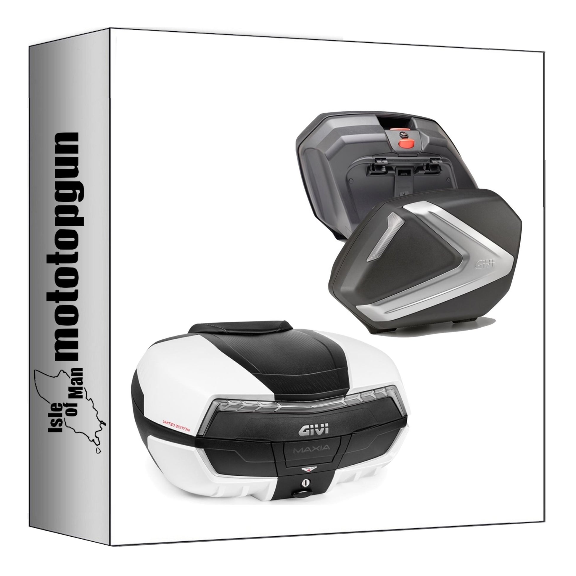 GIVI BAULETTO V58WLTD + VALIGIE LATERALI V37NT MAXIA 5 BIANCO TECH 132 LT + ATACCO COMPATIBILE CON HONDA NX 500 2024