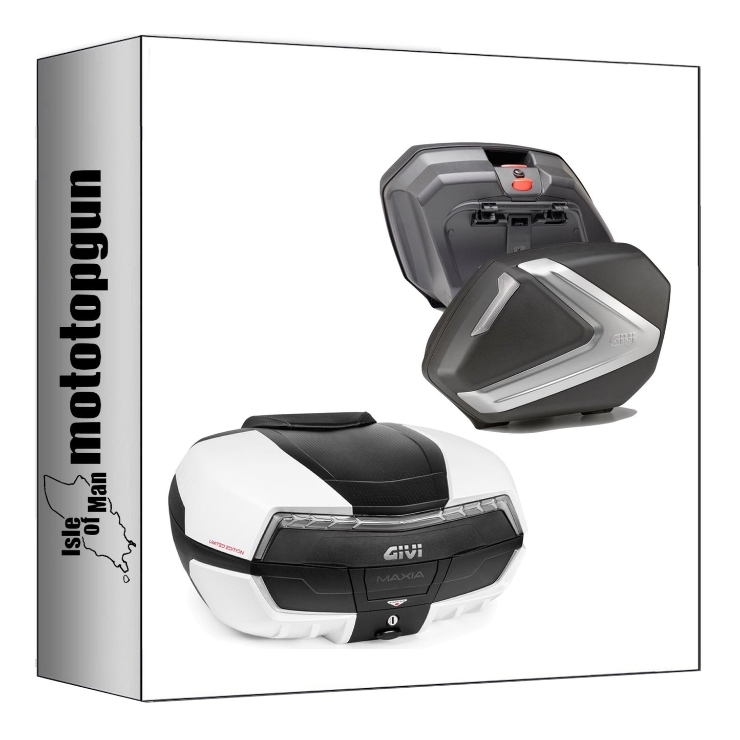 GIVI BAULETTO V58WLTD + VALIGIE LATERALI V37NT MAXIA 5 BIANCO TECH 132 LT + ATACCO COMPATIBILE CON HONDA CB 500 X 17/18