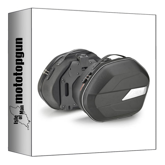 GIVI BORSE LATERALI MONOKEY NERO 50 LT PER PORTAPACCHI ORIGINALE + ATACCO COMPATIBILE CON HONDA X-ADV 750 17/20